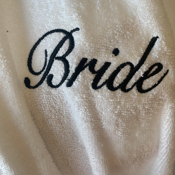 BRIDE GROOM HONEYMOON WEDDING TERRY CLOTH FULL LENGTH ROBE SET - Picture 2 of 4